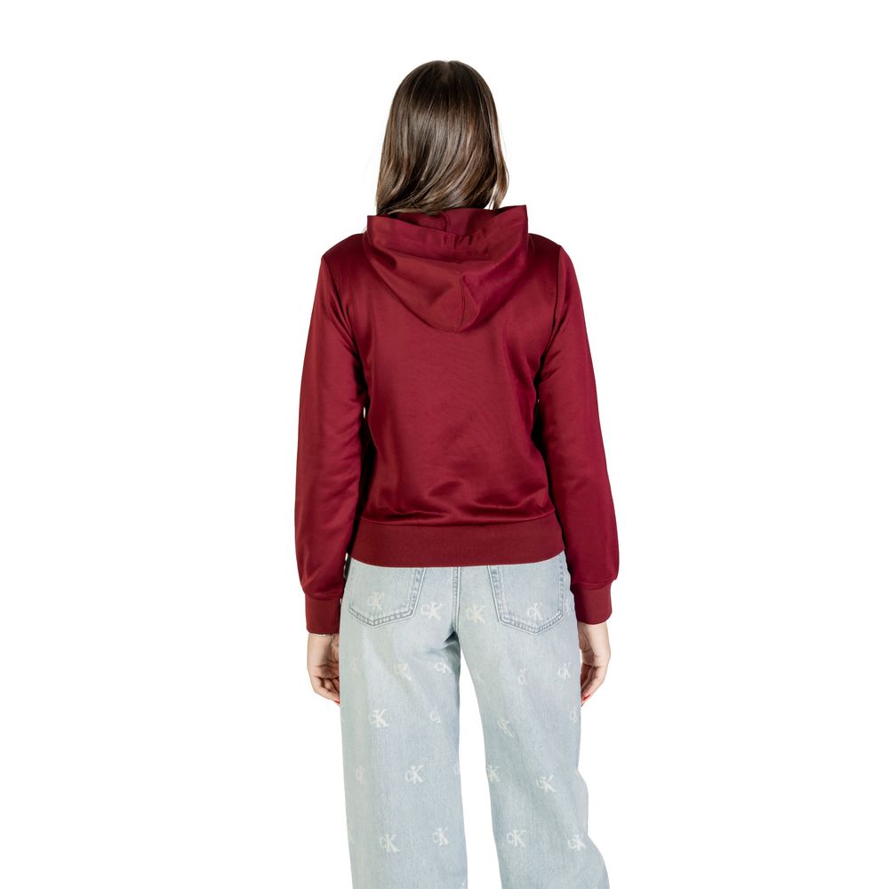 Hooded Hoodie by Calvin Klein for women in cotton & kangaroo bordeaux features a edgy silhouette, detailed with a edgy hooded neckline and for a refined finish.