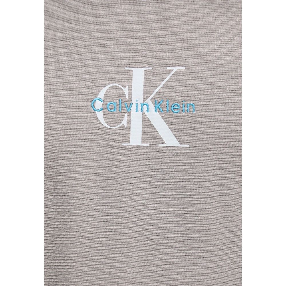 Hooded Hoodie by Calvin Klein Jeans for men in cotton terrycloth & polyester gray features an dramatic silhouette, showcasing a sophisticated and dramatic for a refined, modern aesthetic.