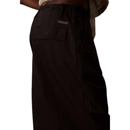 Activewear Jogger Pants by Calvin Klein Jeans for men in nylon cotton black features an ergonomic and with a ergonomic long, showcasing innovative breathable-design for a ergonomic look.