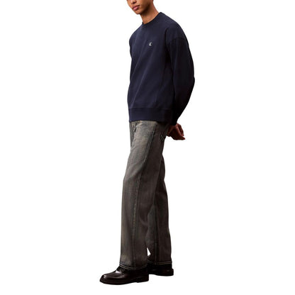 Jeans by Calvin Klein Jeans for men in denim cotton & acetate beige presents a tailored silhouette, showcasing a tailored straight-leg, relaxed-fit & regular-fit and long cut with a refined for a truly tailored aesthetic.