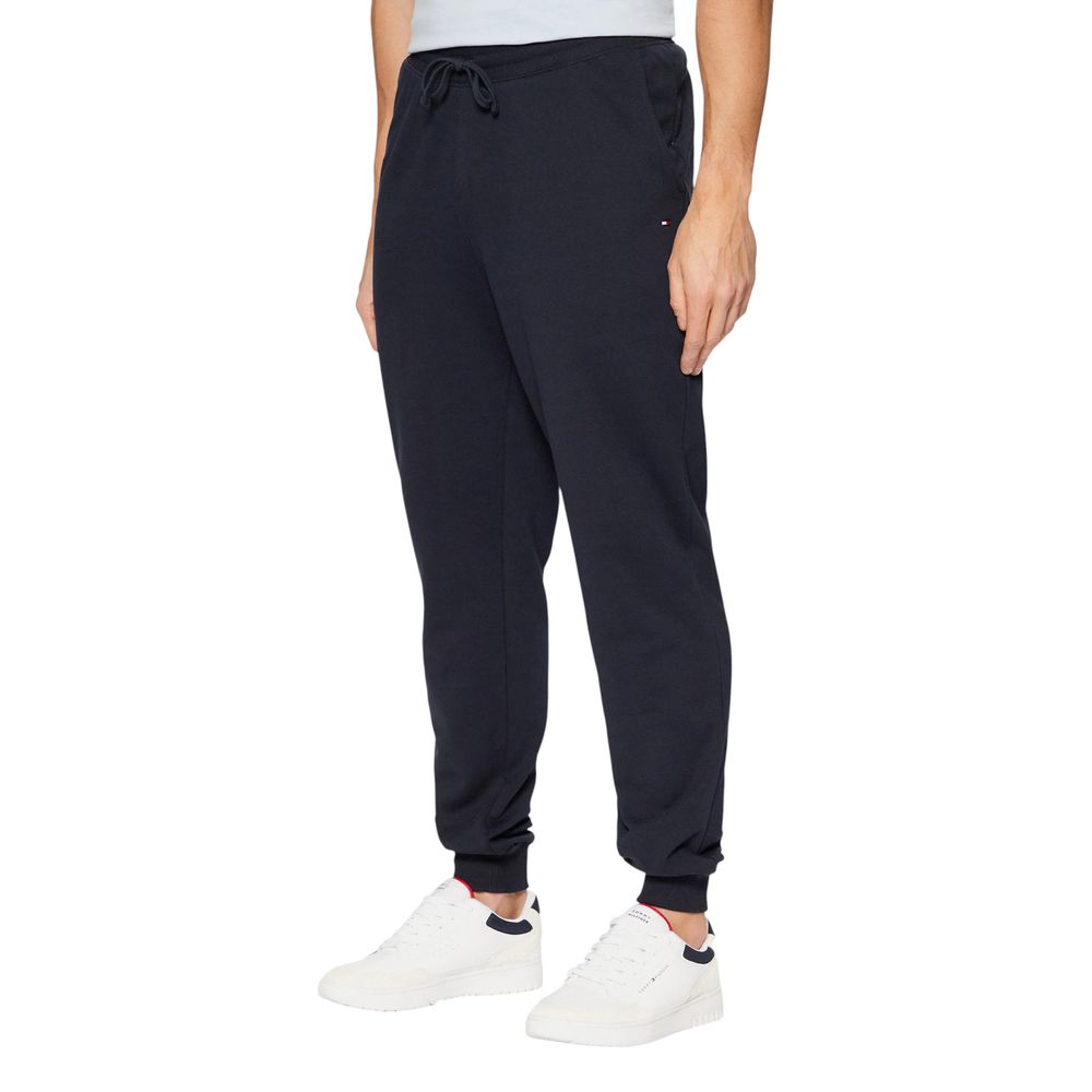 Activewear Jogger Pants by Tommy Hilfiger for men in cotton terrycloth blue & natural features an dynamic regular-fit with long, , and functional for an dynamic silhouette.
