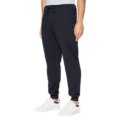 Activewear Jogger Pants by Tommy Hilfiger for men in cotton terrycloth blue & natural features an dynamic regular-fit with long, , and functional for an dynamic silhouette.
