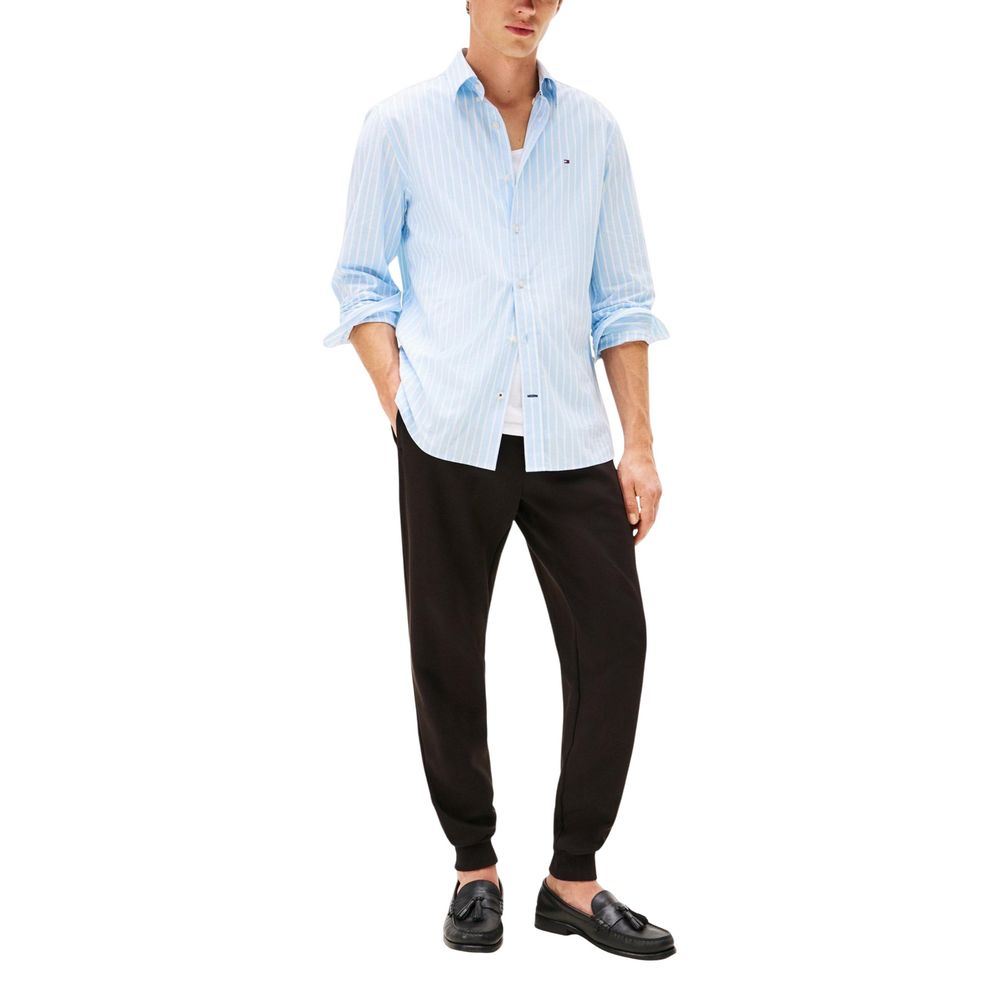 Activewear Jogger Pants by Tommy Hilfiger for men in cotton polyester black features a athletic regular-fit with a and long, showcasing athletic for a sophisticated performance look.