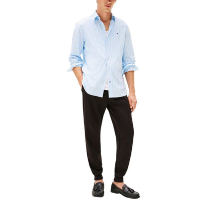 Activewear Jogger Pants by Tommy Hilfiger for men in cotton polyester black features a athletic regular-fit with a and long, showcasing athletic for a sophisticated performance look.