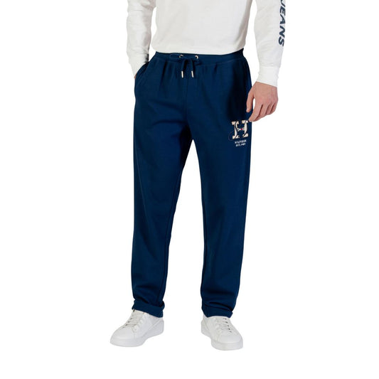 Activewear Jogger Pants by Tommy Hilfiger for men in cotton polyester blue features a athletic regular-fit with a and long, showcasing athletic for a sophisticated performance look.