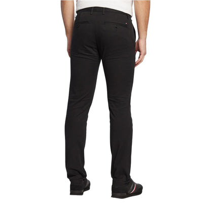 Trousers by Tommy Hilfiger for men in stretch cotton black features an on trend silhouette, showcasing a sophisticated skinny & slim with a long and for an on trend finish.