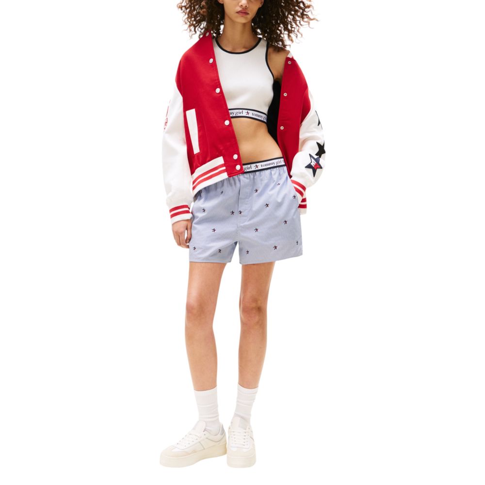 Activewear Top by Tommy Hilfiger Jeans for women in organic cotton & polyamide polester cream features an dynamic silhouette, showcasing a sophisticated and detailed with functional for a dynamic finish.
