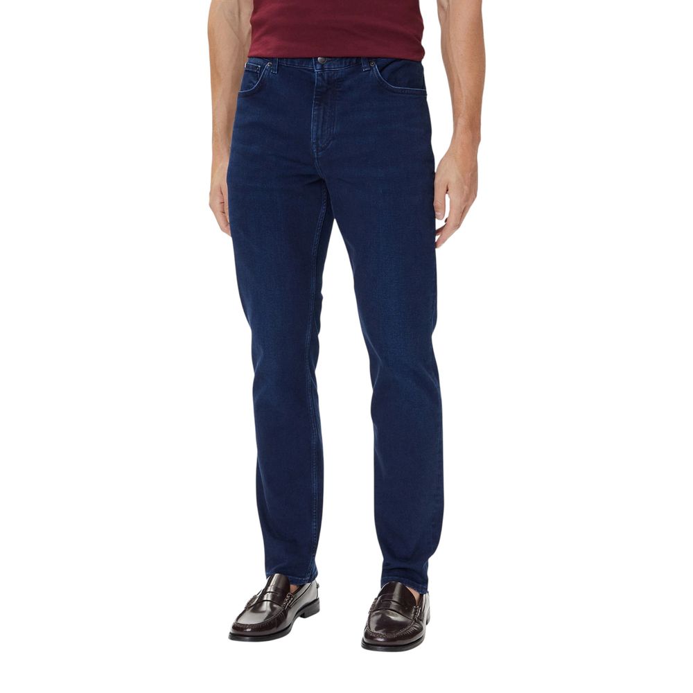 Jeans by Tommy Hilfiger for men in stretch denim cotton blue features an sophisticated and straight-leg, relaxed-fit & regular-fit with a precise long, creating a sophisticated and sophisticated silhouette.