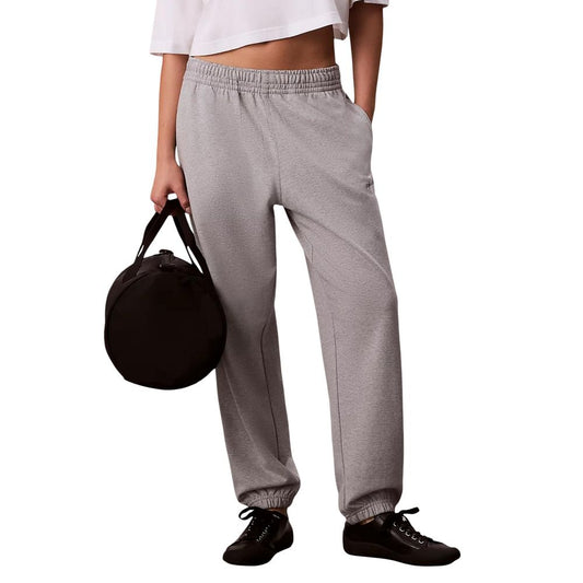 Activewear Jogger Pants by Calvin Klein Jeans for women in cotton polyester gray features an kinetic relaxed-fit and long with a , showcasing high-performance for an kinetic look.
