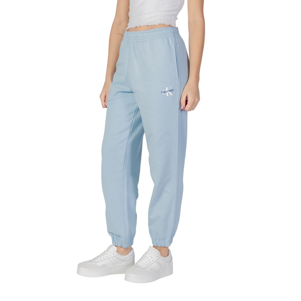 Activewear Jogger Pants by Calvin Klein Jeans for women in cotton polyester blue features an dynamic relaxed-fit with long, , and functional for an dynamic silhouette.