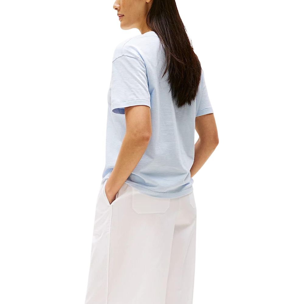 Tommy Hilfiger Women's Short-Sleeve V-Neck Organic Cotton T-Shirt - Blue