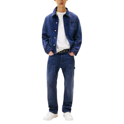Jeans by Tommy Hilfiger Jeans for men in denim cotton blue features a refined silhouette with a refined straight-leg, relaxed-fit & regular-fit, defined by a and a refined long for a refined finish.