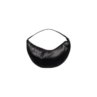 Large Evening Hobo Handbag by Calvin Klein for women in polyethylene & polyurethane black features an refined silhouette, showcasing a secure zipper, ample , and versatile handle for a sophisticated refined aesthetic.
