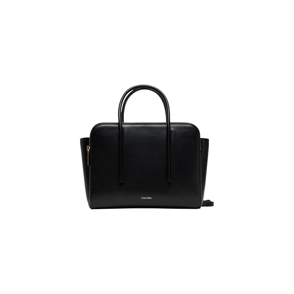 Calvin Klein Nappa Leather Tote Handbag - Black