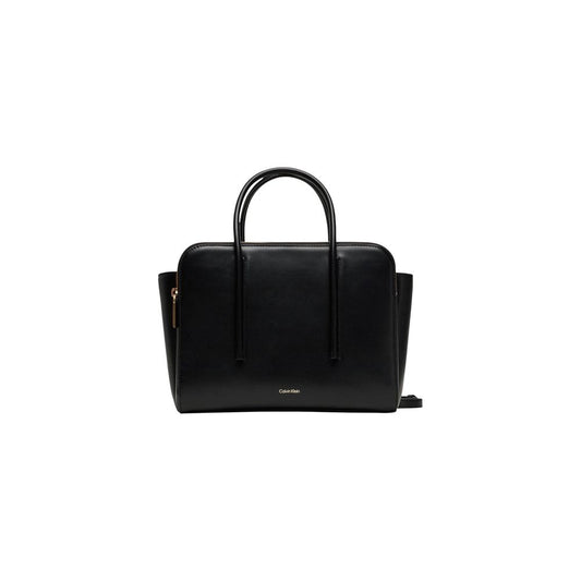 Calvin Klein Nappa Leather Tote Handbag - Black