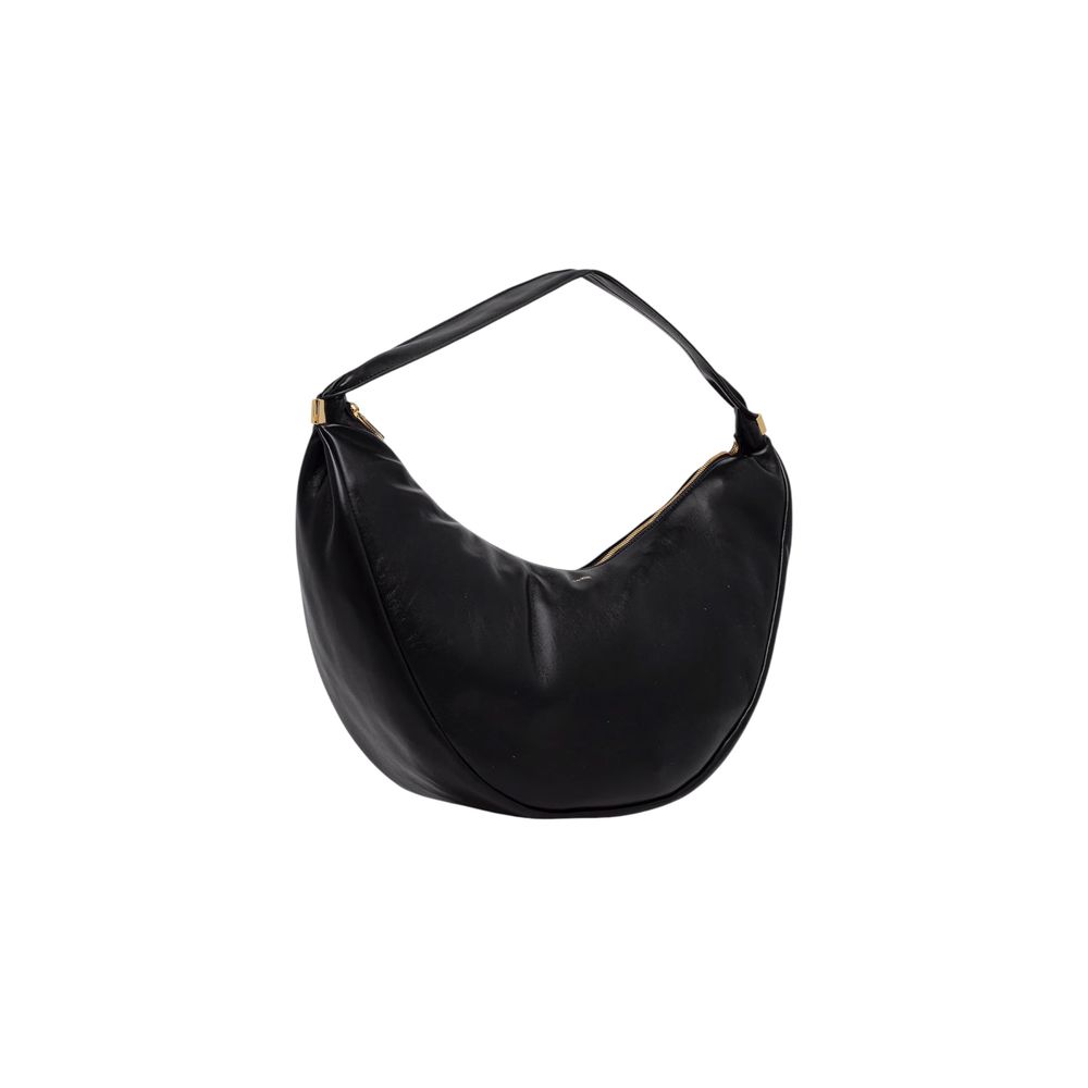 Large Evening Hobo Handbag by Calvin Klein for women in polyethylene & polyurethane black features a ornamental silhouette, showcasing a secure zipper, ample , and ornamental handle for a sophisticated look.