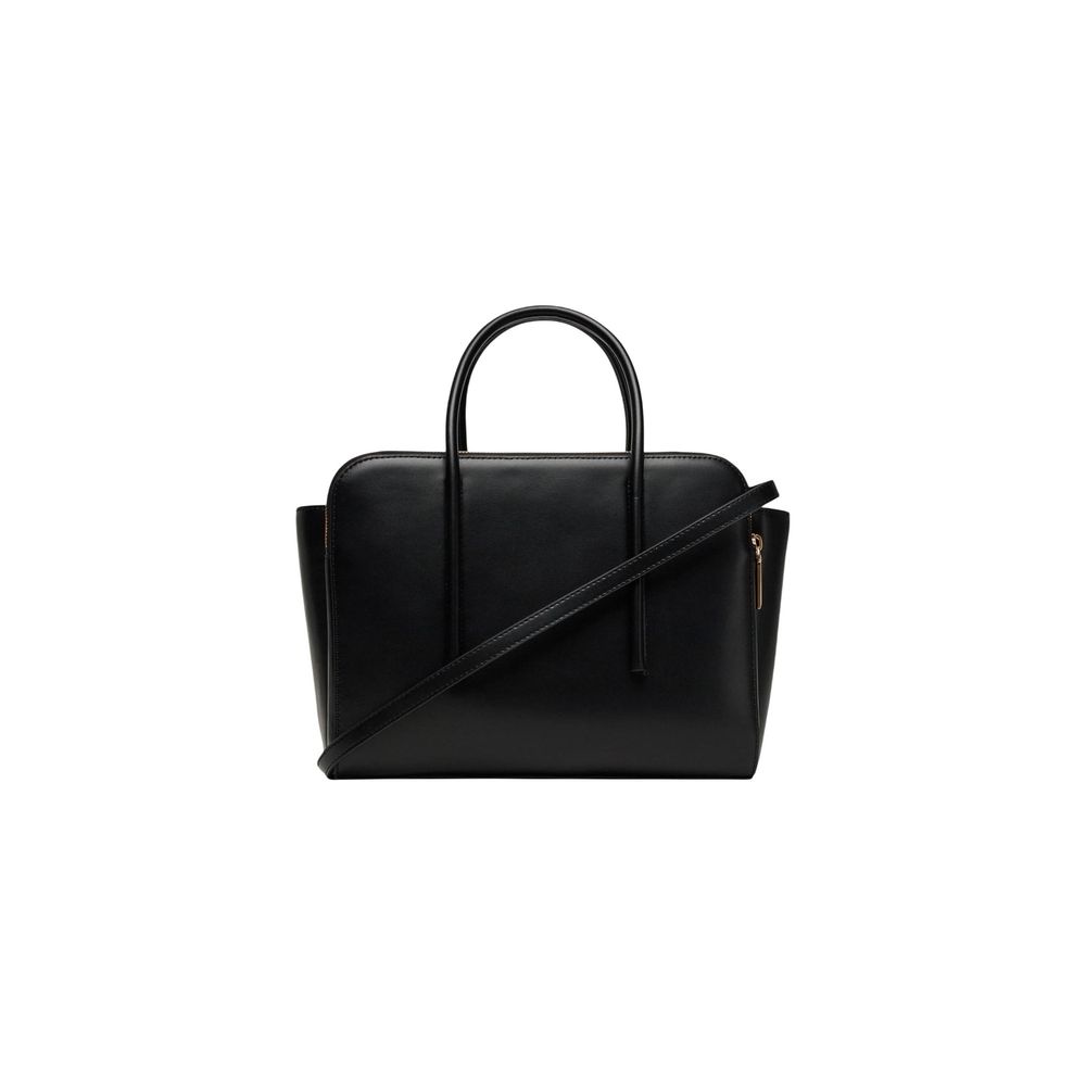 Calvin Klein Nappa Leather Tote Handbag - Black