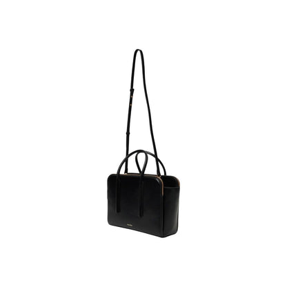 Calvin Klein Nappa Leather Tote Handbag - Black