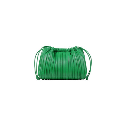 Small Crossbody Evening Drawstring Handbag by Calvin Klein for women in polyethylene & polyurethane bicolour features a signature silhouette, showcasing a secure drawstring and signature with versatile crossbody-strap, shoulder-strap & adjustable-strap for a sophisticated look.