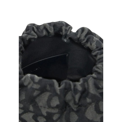 Calvin Klein Polyester Small Bucket Handbag - Black Monogram