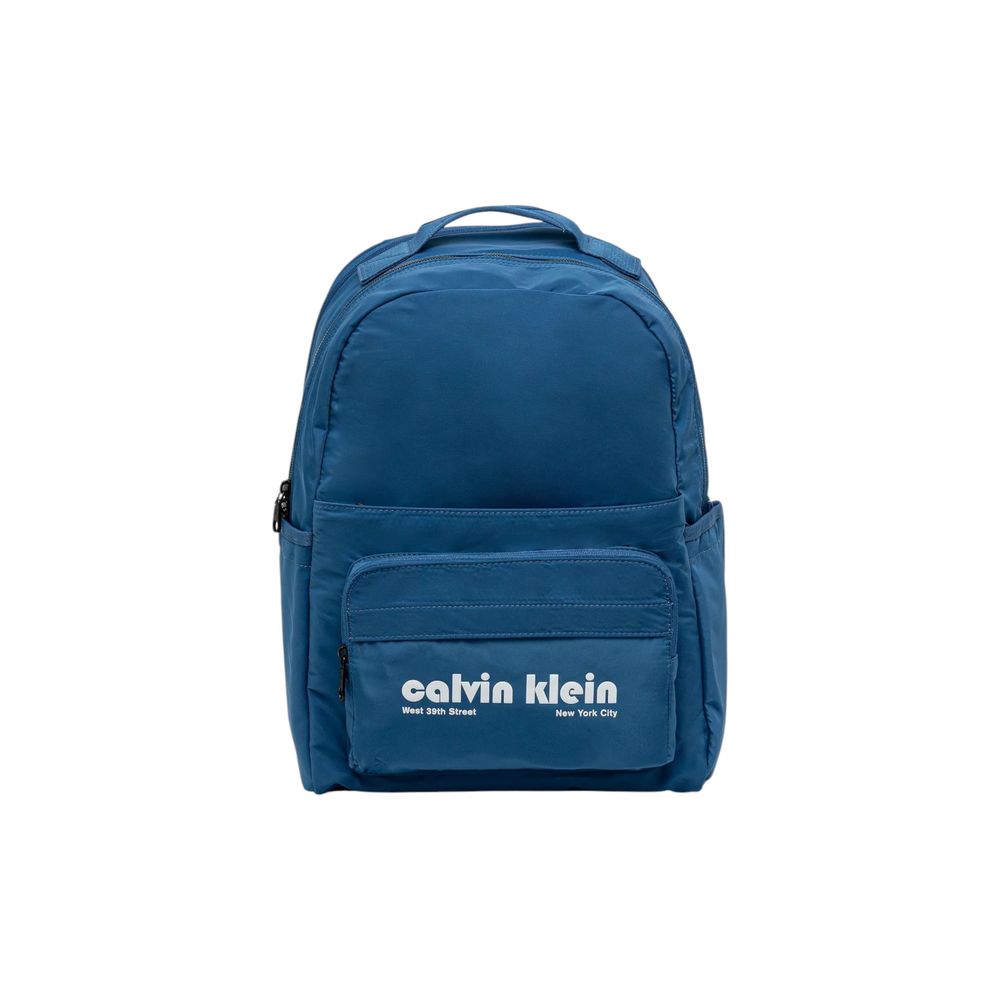 Compact Backpack by Calvin Klein for men in polyester blue, signature & print features a architectural Polyester Compact Backpack design with a secure zipper, ample external-pockets & laptop-compartment, and versatile handle, backpack-strap & adjustable-strap for a architectural finish.