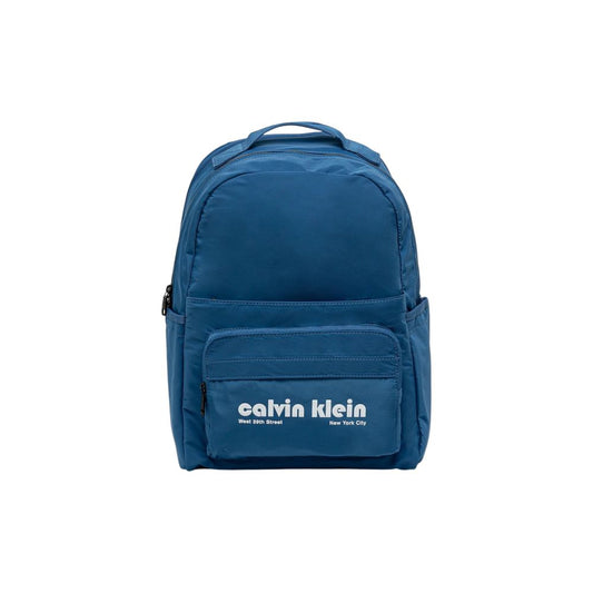 Compact Backpack by Calvin Klein for men in polyester blue, signature & print features a architectural Polyester Compact Backpack design with a secure zipper, ample external-pockets & laptop-compartment, and versatile handle, backpack-strap & adjustable-strap for a architectural finish.