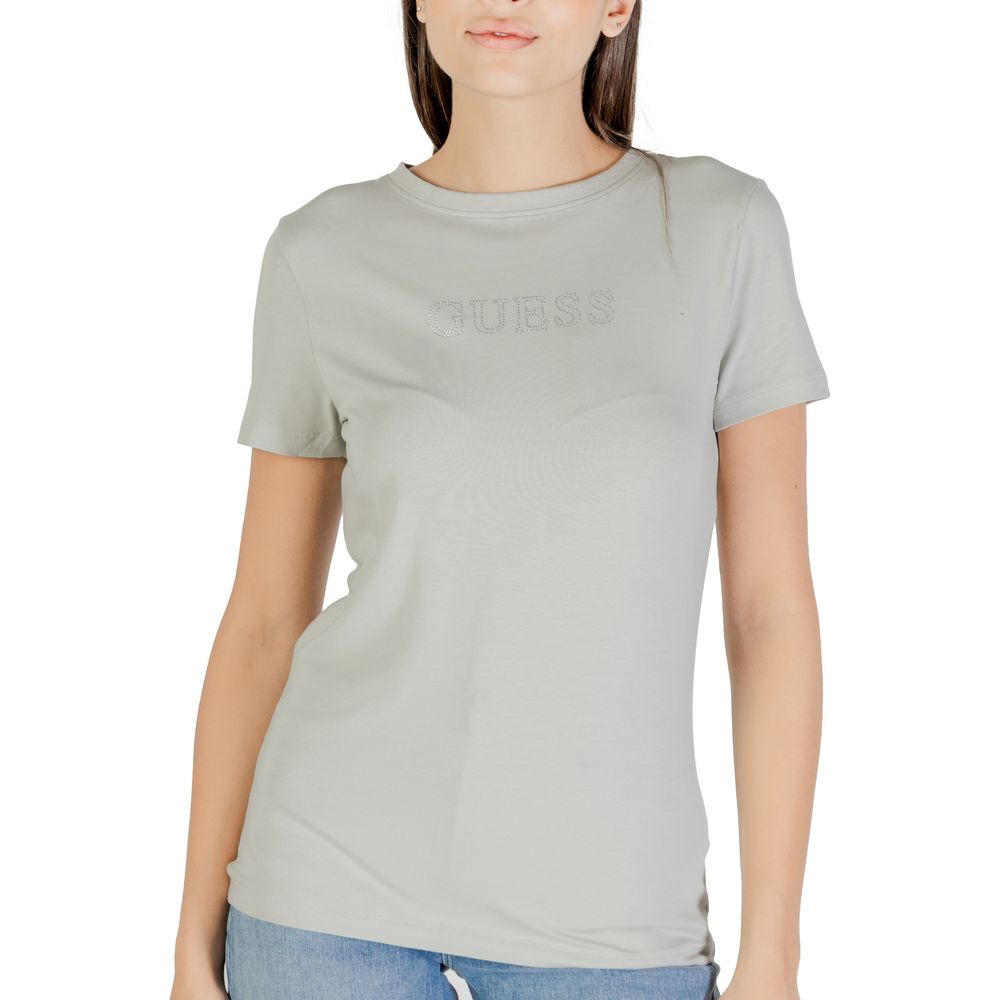 T-Shirt by Guess Active for women in stretch cotton green features a plush silhouette, showcasing a sophisticated and for a truly plush finish.