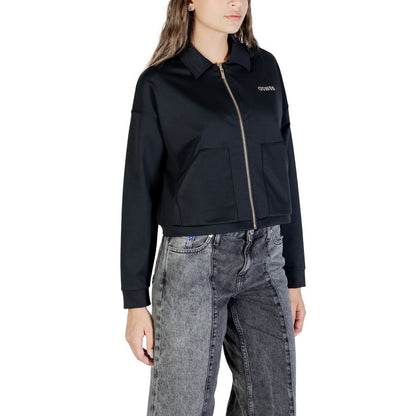 Activewear Sweatshirt by Guess Active for women in stretch polyamide black showcases a versatile silhouette, artfully detailed with a versatile and for a versatile finish with .