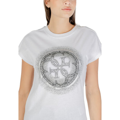 Guess Women's Crew-Neck Cotton T-Shirt - White