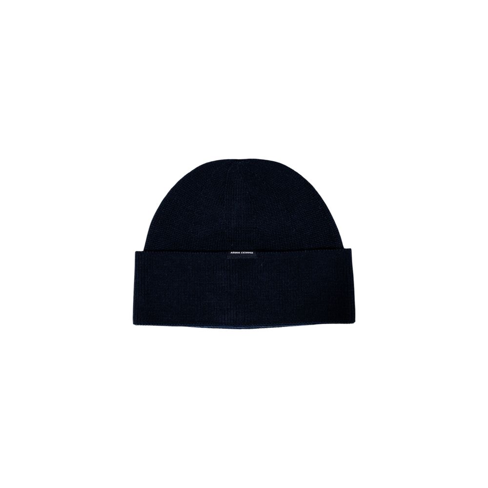 Hat by Armani Exchange for men in cotton & marabou wool blue presents a refined silhouette from the Cotton & Marabou Wool Hat collection, showcasing a refined design that defines modern luxury.