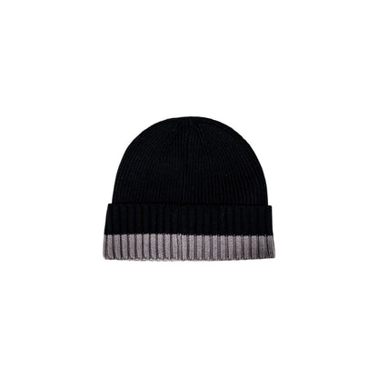 Hat by Armani Exchange for men in cotton & marabou wool features a ethereal silhouette, showcasing the ethereal design of this Cotton & Marabou Wool Hat for a sophisticated, premium look.