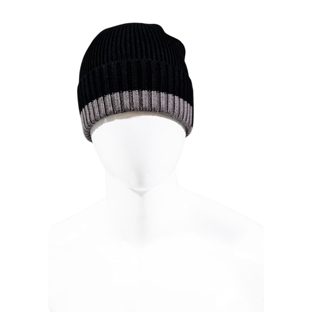 Hat by Armani Exchange for men in cotton & marabou wool showcases a delicate silhouette, artfully capturing the essence of the delicate Cotton & Marabou Wool Hat design for a sophisticated look.