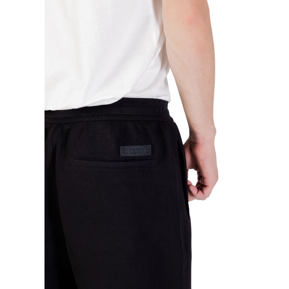 Activewear Jogger Pants by Armani Exchange for men in stretch polyester cotton black features an dynamic straight-leg with long, , and functional for an dynamic silhouette.