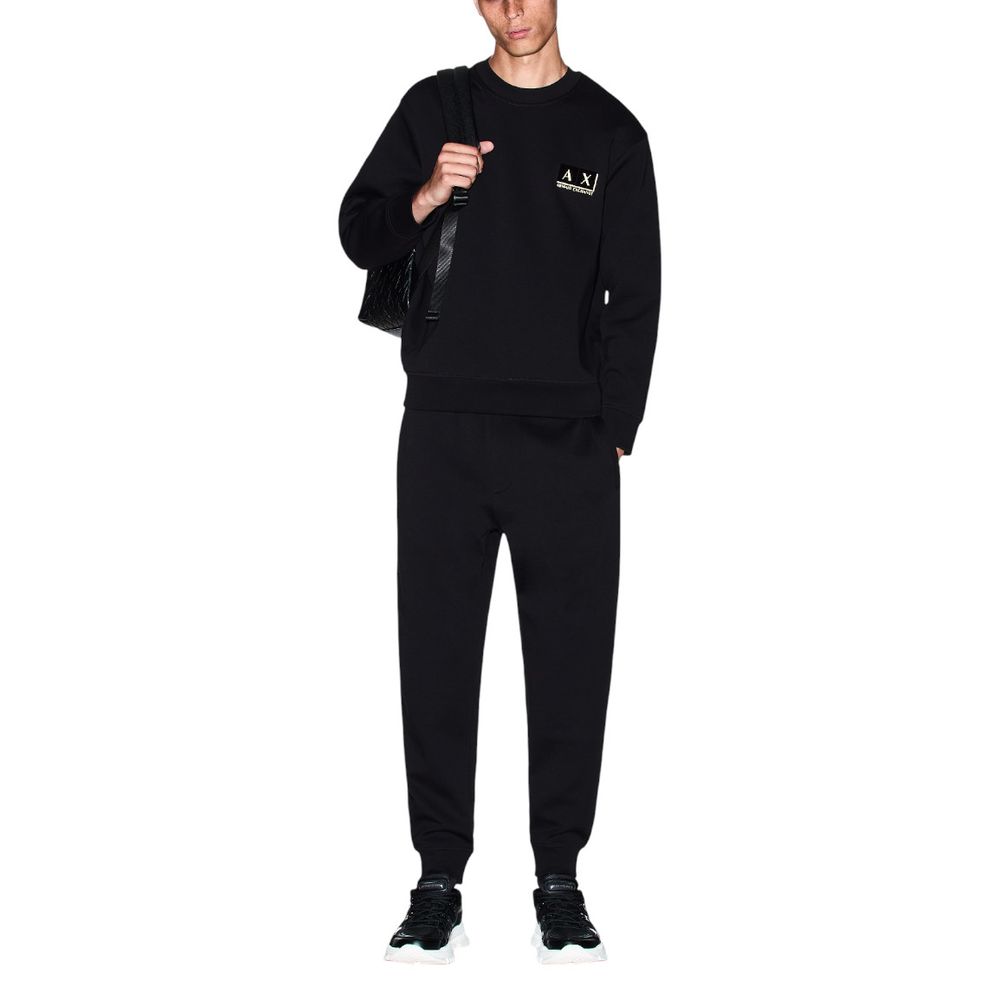 Activewear Jogger Pants by Armani Exchange for men in stretch polyester cotton features an ergonomic tapered-leg & straight-leg and with a ergonomic long, showcasing innovative for a ergonomic look.