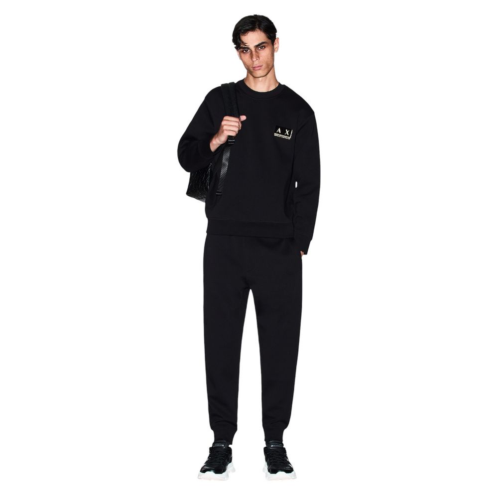 Activewear Jogger Pants by Armani Exchange for men in stretch polyester cotton features an ergonomic tapered-leg & straight-leg and with a ergonomic long, showcasing innovative for a ergonomic look.