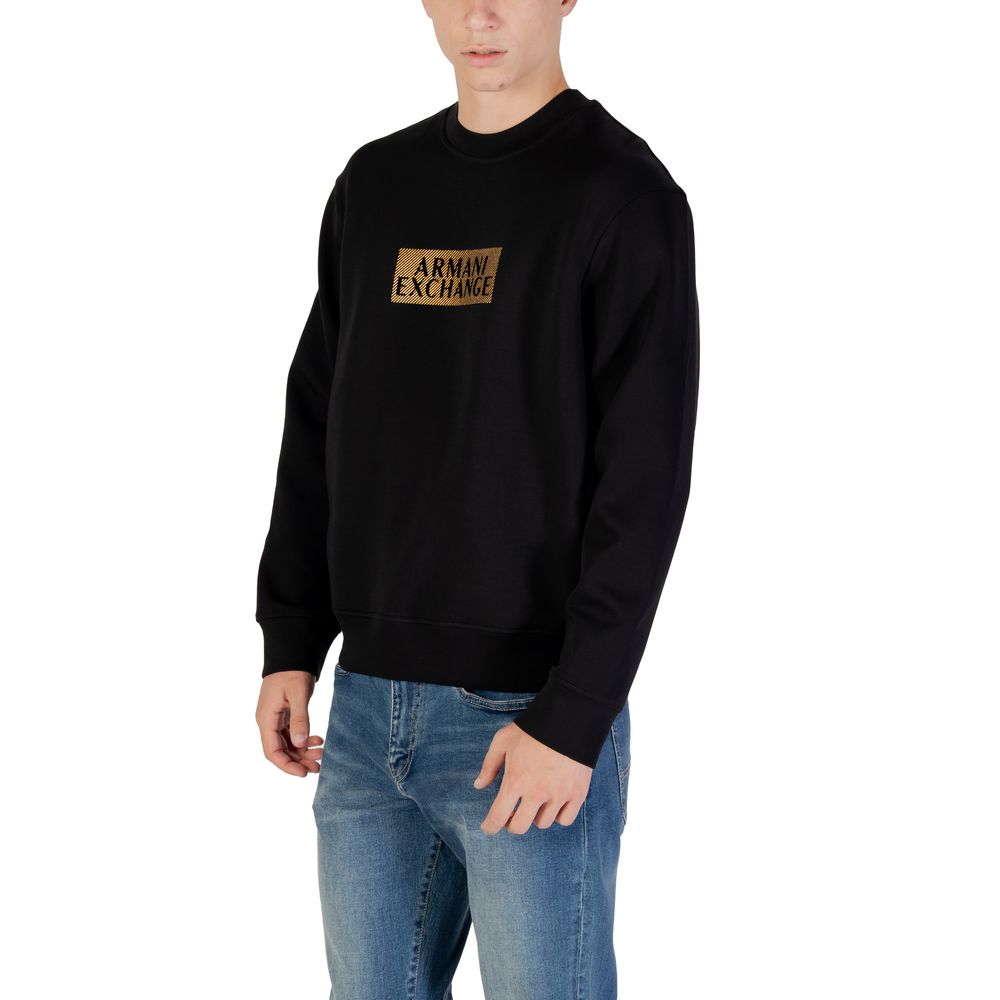 Activewear Sweatshirt by Armani Exchange for men in stretch polyester cotton presents a dynamic silhouette, featuring a dynamic crew neckline and detailed with functional .