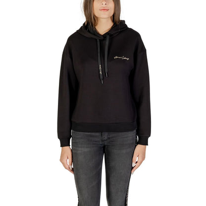 Hooded Hoodie by Armani Exchange for women in stretch polyester & viscose features a edgy silhouette, detailed with a edgy hooded neckline and for a refined finish.