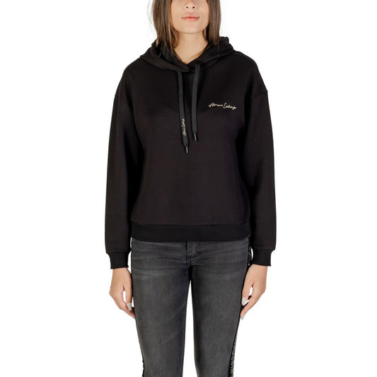 Hooded Hoodie by Armani Exchange for women in stretch polyester & viscose features a edgy silhouette, detailed with a edgy hooded neckline and for a refined finish.