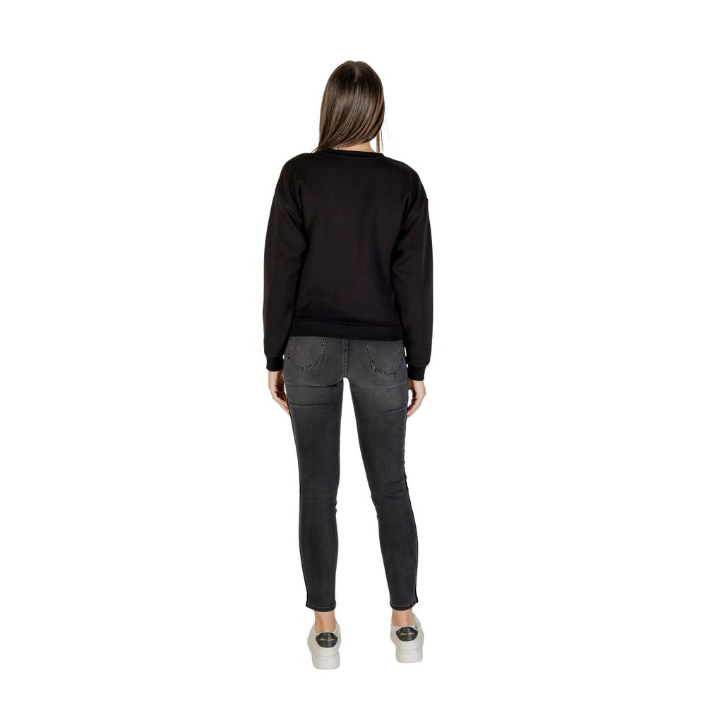 Activewear Sweatshirt by Armani Exchange for women in stretch viscose polyester showcases a athletic silhouette with sleeves, a athletic hooded crew neckline, and high-performance for a athletic aesthetic.