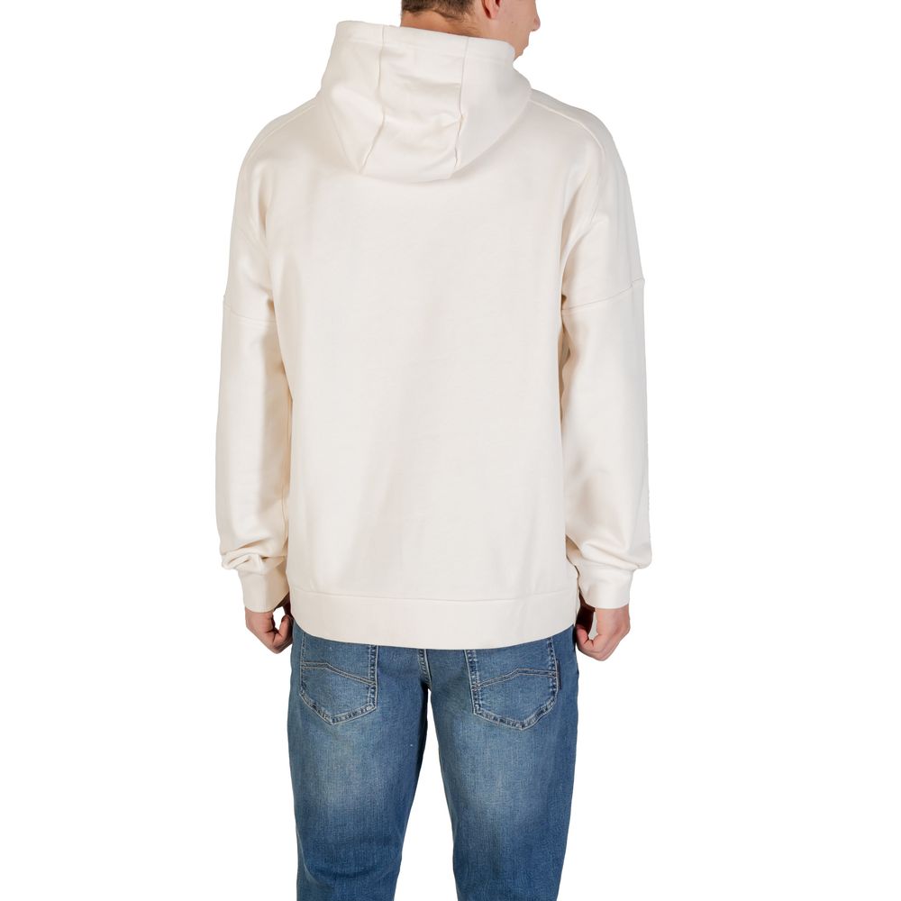 Hooded Hoodie by EA7 Emporio Armani for men in cotton & kangaroo black & white features a edgy silhouette, detailed with a edgy hooded neckline and for a refined finish.