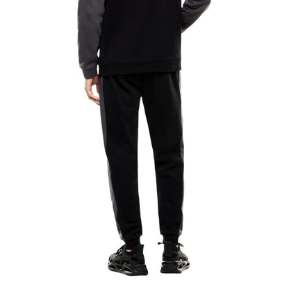 EA7 Emporio Armani men cotton polyester Activewear in black, featuring a athletic Men's Cotton Polyester Activewear design with high-performance .