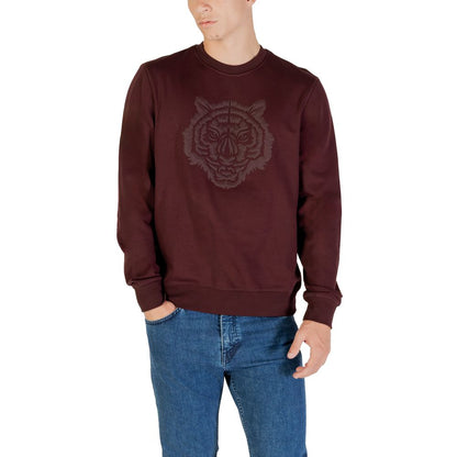 Activewear Sweatshirt by Antony Morato for men in stretch polyester cotton bordeaux showcases a athletic silhouette with sleeves, a athletic , and high-performance for a athletic aesthetic.
