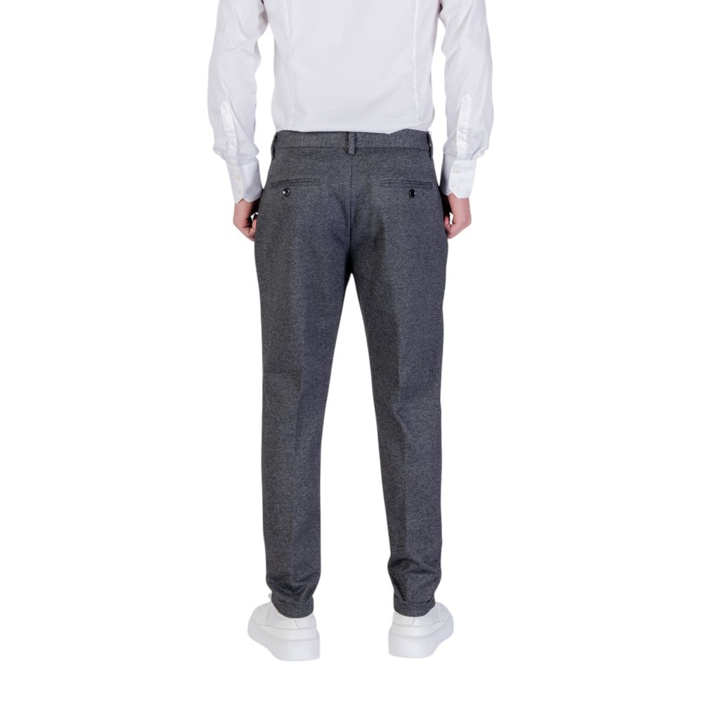 Trousers by Antony Morato for men in stretch poly & wool gray presents a smart silhouette, meticulously detailed with a smart skinny, a smart long, and a smart .