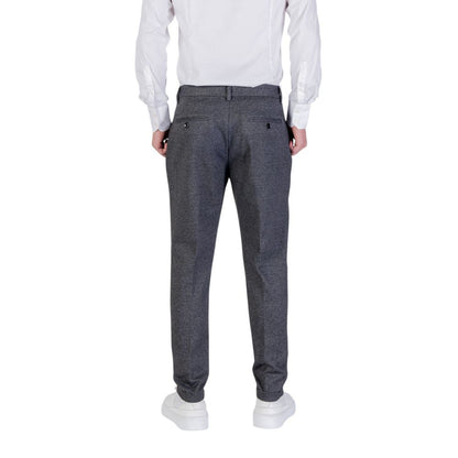 Trousers by Antony Morato for men in stretch poly & wool gray presents a smart silhouette, meticulously detailed with a smart skinny, a smart long, and a smart .