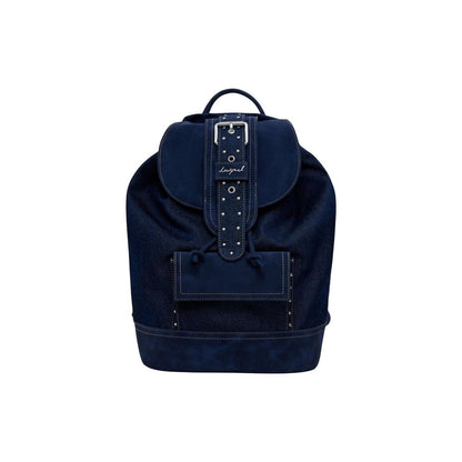 Desigual Poly Cotton Small Travel Flap Backpack - Blue Signature