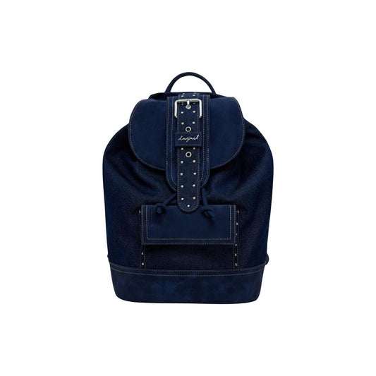 Desigual Poly Cotton Small Travel Flap Backpack - Blue Signature