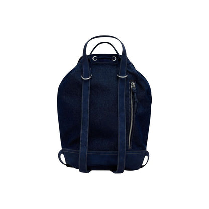 Desigual Poly Cotton Small Travel Flap Backpack - Blue Signature