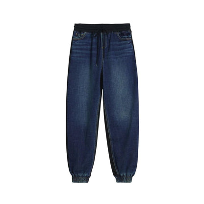 Activewear Jogger Pants by Desigual for women in stretch cotton blue features a contemporary silhouette with , a contemporary relaxed-fit, long hem, and for a premium, high-performance aesthetic.