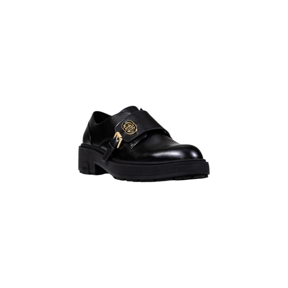 Platform Pumps Heels by Liu Jo for women in leather black & gold features a effortless chic silhouette, showcasing the Women's Leather Platform Pumps Heels design with a effortless chic platform and for a effortless chic finish.