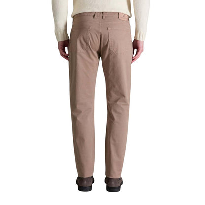 Trousers by Jeckerson for men in stretch cotton beige presents a smart silhouette, meticulously detailed with a smart skinny & slim, a smart long, and a smart .